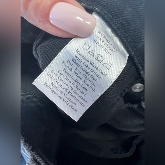 Everlane | Size 23 | High Rise Skinny Jeans | Washed Black | NWT - Picture 3 of 9